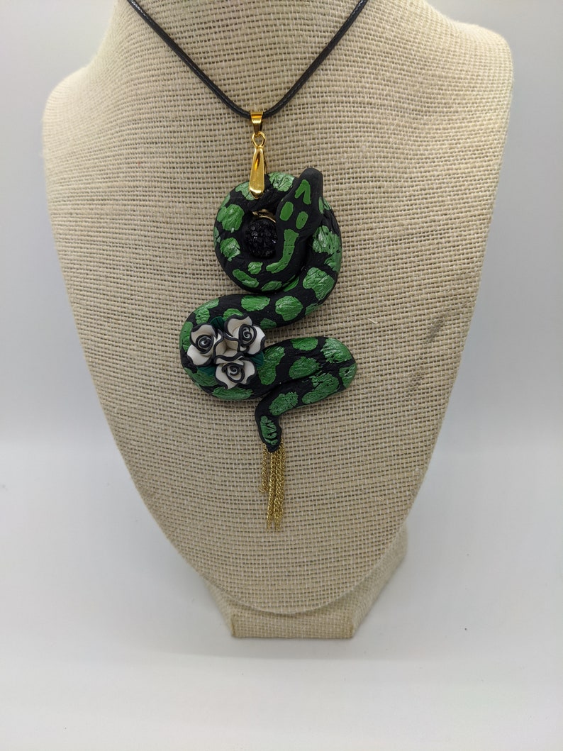 Snake Necklace Serpent Necklace Snake Charm Serpent Charm Etsy