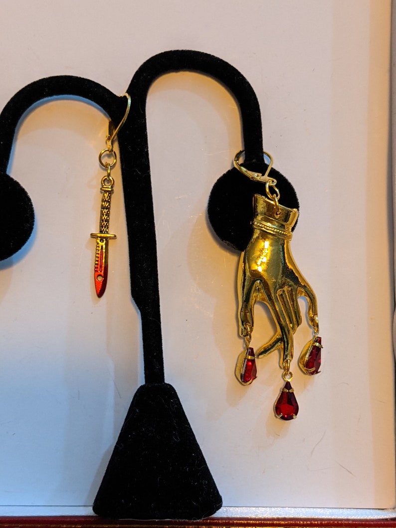 Palmistry Earrings Fortune Teller Earrings Psychic Earrings Etsy