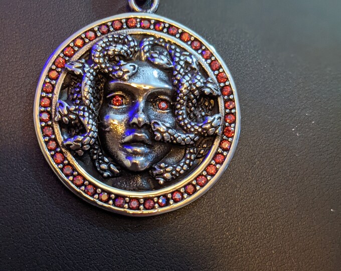 Medusa Pendant, Greek Mythology, Sicilian, Triskelion, , Snake