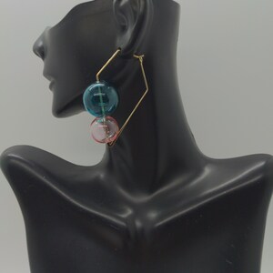 Geometric earrings, glass ball earrings, ball Earrings, glass, bubble Earrings, glass Earrings, statement Earrings, minimalist Earrings