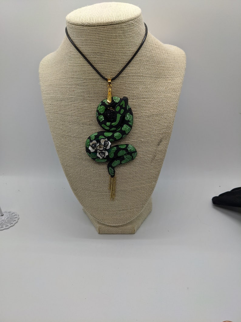 Snake Necklace Serpent Necklace Snake Charm Serpent Charm Etsy