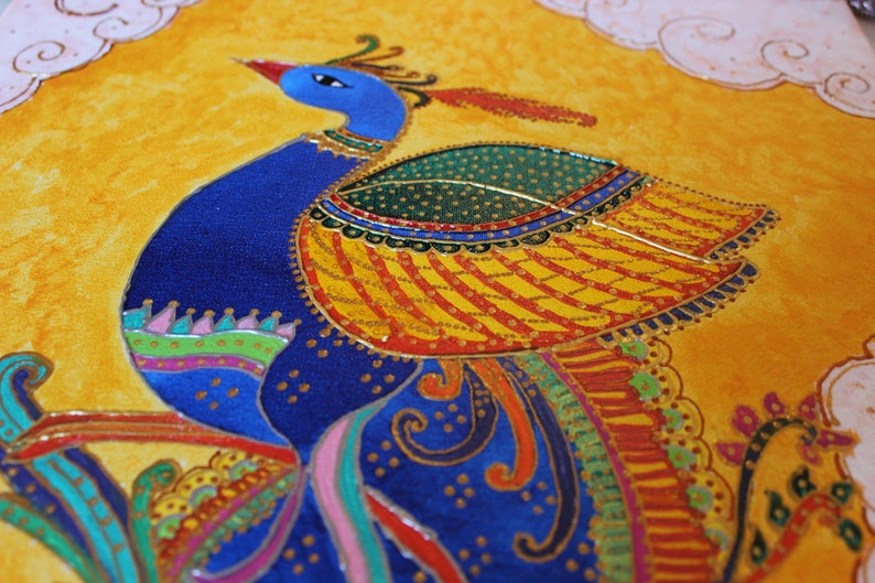 Kerala Murals: The Peacock | Etsy