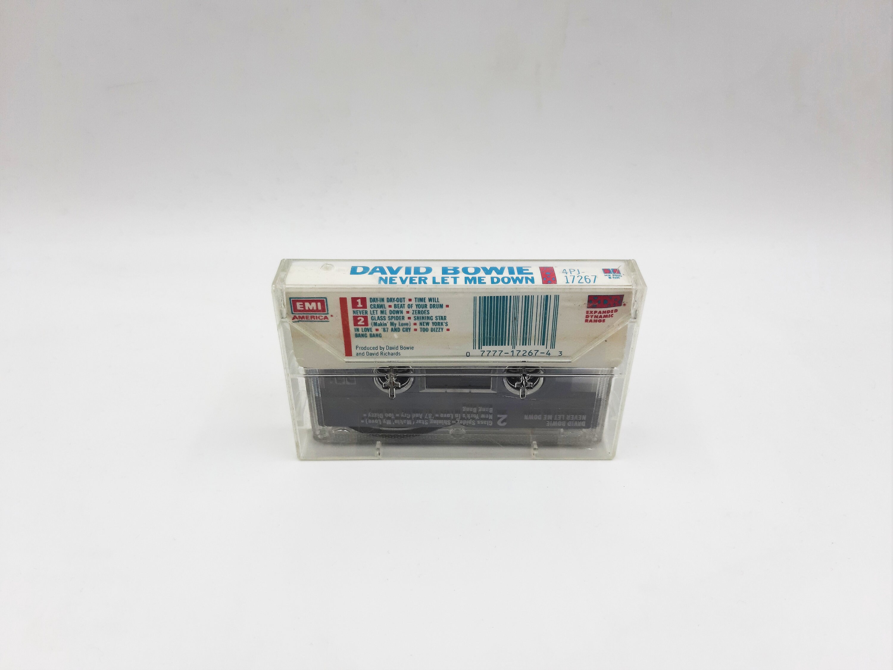 David Bowie Never Let Me Down CASSETTE Tape EMI 4PJ-17267