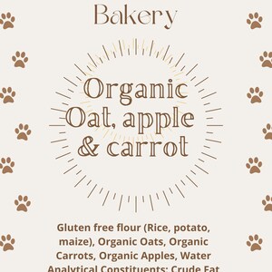 Organic dog variety mini treats . Peanut butter and banana Oat, carrot and apple Coconut and banana. image 6