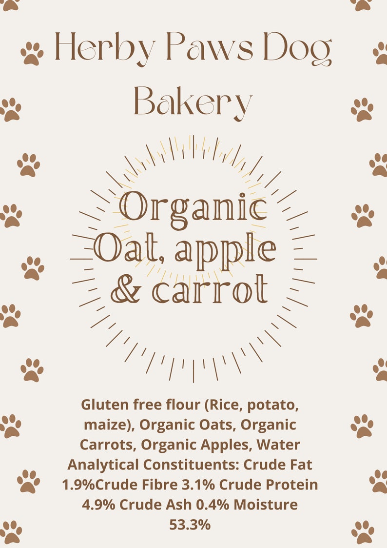 Organic dog variety mini treats . Peanut butter and banana Oat, carrot and apple Coconut and banana. image 6