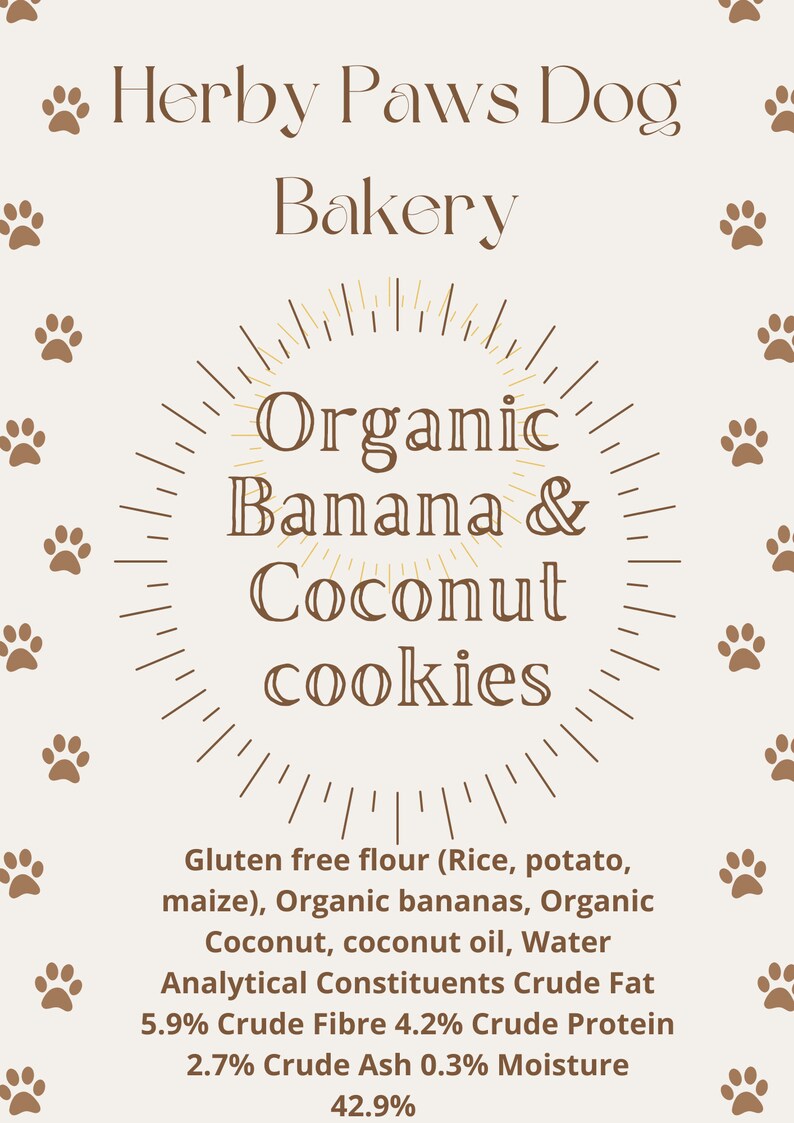 Organic dog variety mini treats . Peanut butter and banana Oat, carrot and apple Coconut and banana. image 2