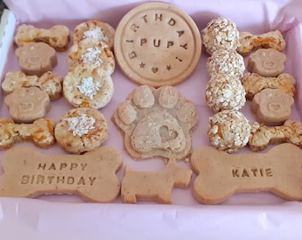 Paw print personalised doggy treats, natural ingredients, nothing artificial added, gluten free and vegan