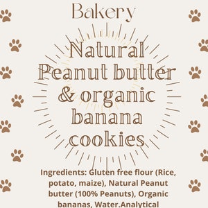 Organic dog variety mini treats . Peanut butter and banana Oat, carrot and apple Coconut and banana. image 4