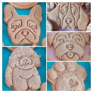 Personalised Dog treat. Organic Banana and natural peanut butter dog cookies with your own message. Vegan & gluten free image 8