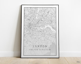 Affiche de carte de Londres