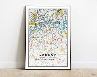 London Printable Map Poster