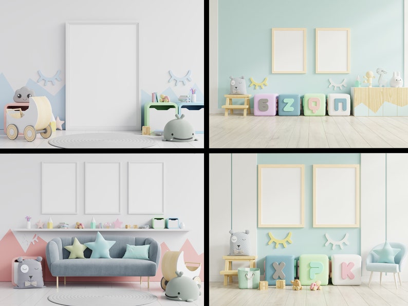 Mega 25 Baby Room Mockup Bundle Set 2 Nursery Room Mockup