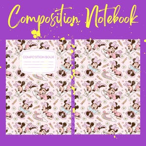 Composition Notebook Mouse Back to School, Personalized Notebook, Back to School, Teacher Appreciation Gift, Custom Composition Notebook