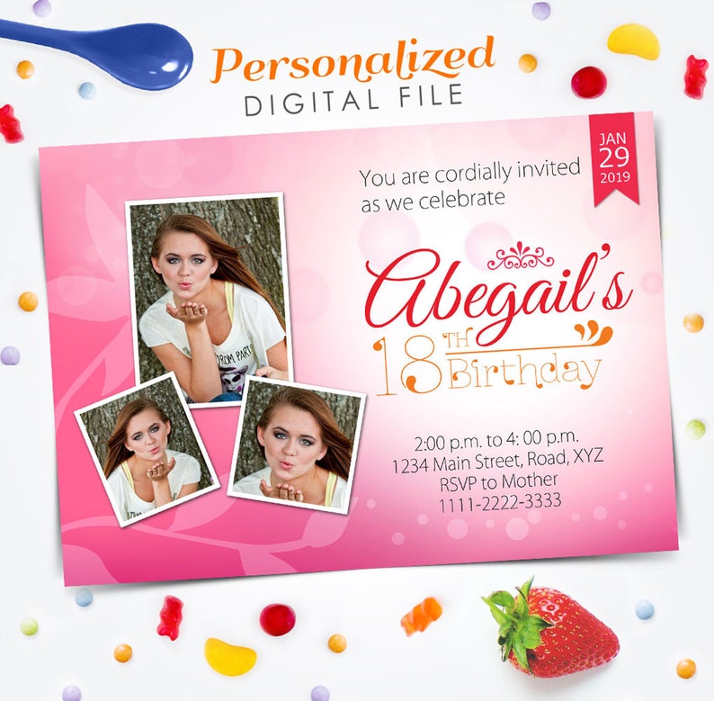 18th Birthday Invitation Example 18th Birthday Invitation Example