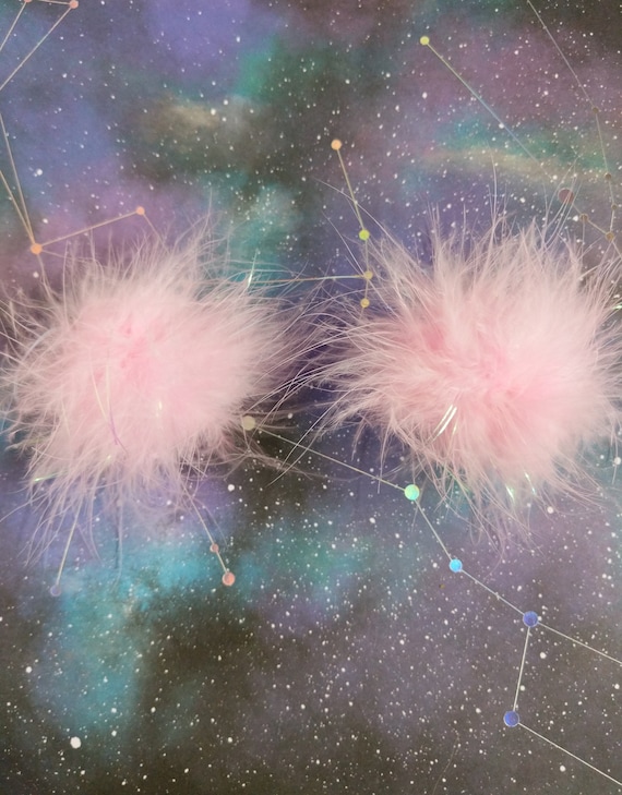 Fuchsia Pom-Pom Poodle Hair Clip with Multicolored Crystal Accents SOLAR ECLIPSE | Accessories | New Solar Eclipse Womens  main image 4