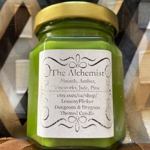 Alchemist Dungeons and Dragons Themed Candle