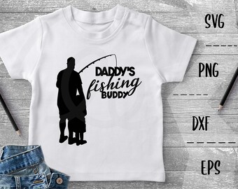 Angeln SVG Papa Angeln Buddy, Angelpartner/Begleiter - PNG EpS DXF Cricut Silhouette, Wärmeübertragung Vinyl, Htv Aufkleber, Schablone, Vektor