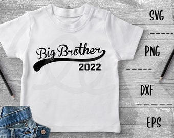 Big Brother SVG Big Brother 2022, Pregnancy Announcement - PNG EpS DXF, Cricut, Silhouette, Heat Transfer Vinyl, Htv, Decal, Stencil, Vector