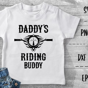 Papá's Riding Buddy SVG, Familia de motocicletas, Bike Dad, Bike Kid -PNG EpS DXF Cricut Silhouette, Heat Transfer Vinilo Htv decátil Stencil Vector