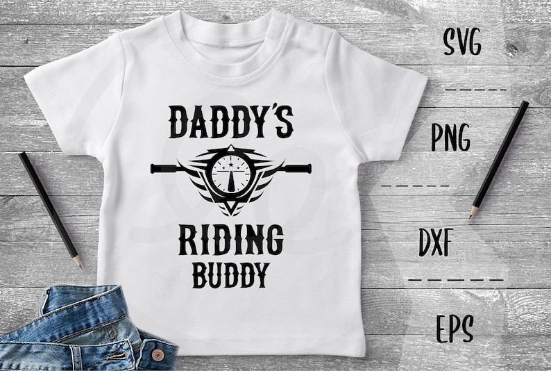 Download Daddy's Riding Buddy SVG Motorcycle Family Bike Dad | Etsy