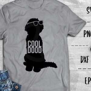 Cool Eod SVG, Doodle Hund, Labradoodle, Schattierungen, Hundeliebhaber - PNG EpS DXF, Cricut, Silhouette, Wärmeübertragung Vinyl, Htv, Aufkleber, Schablone, Vektor