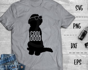 Cool Dood SVG, Doodle Dog, Labradoodle, Shades, Dog Lover -PNG EpS DXF, Cricut, Silhouette, Heat Transfer Vinyl, Htv, Decal, Stencil, Vector