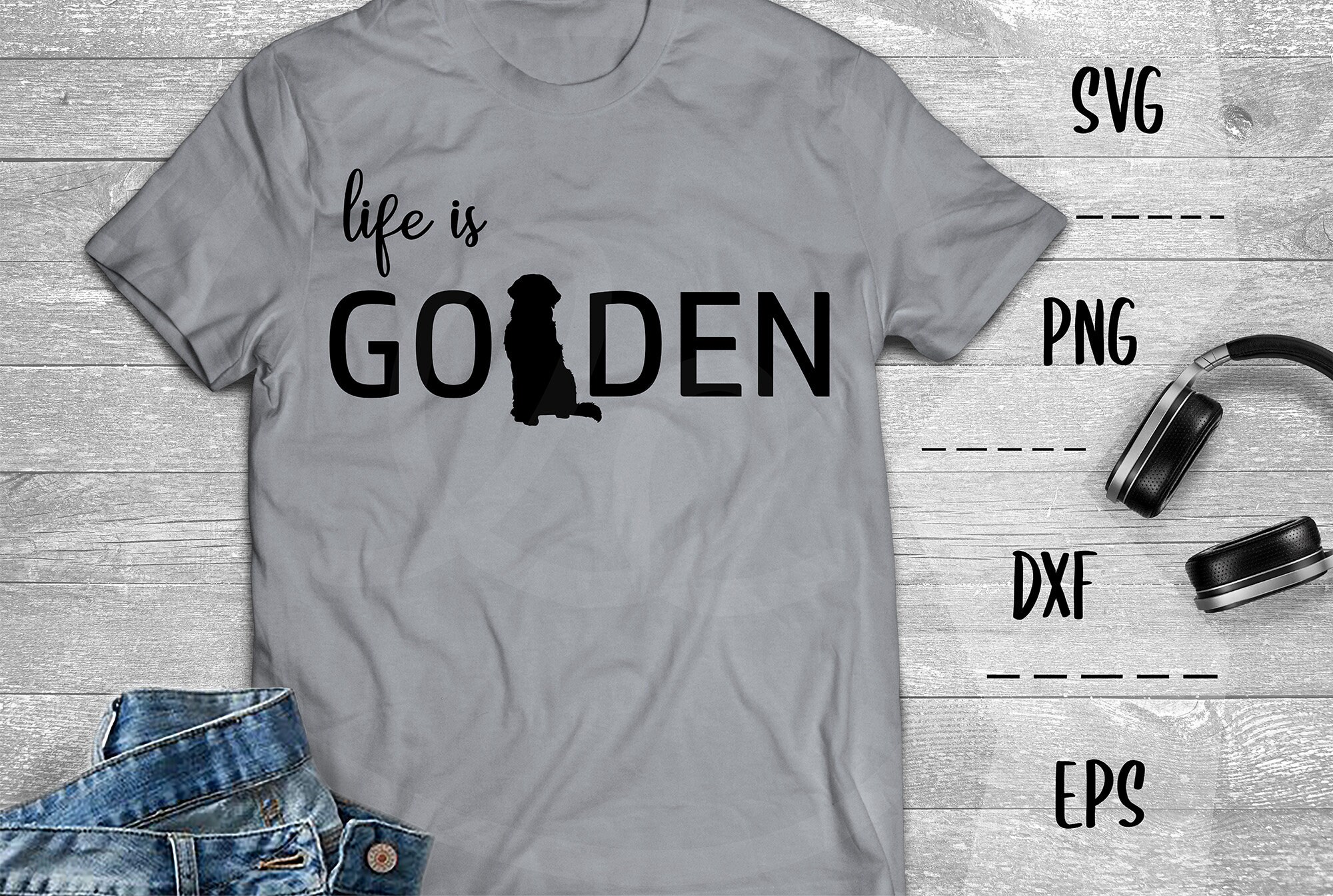 Life is Golden SVG, Golden Retriever Owner, Dog Lover - Svg PNG Eps DXF ...