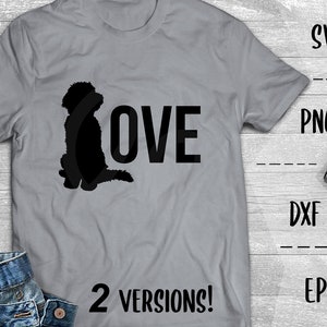 Doodle SVG Set Labradoodle LOVE, Dog Lover, Doodle Pup -PNG EpS Dxf, Cricut, Silhouette, Heat Transfer Vinyl, Htv, Decal, Stencil, Vector