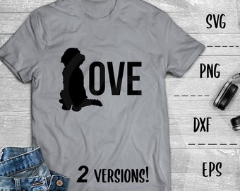 Doodle SVG Set Labradoodle LOVE, Dog Lover, Doodle Pup -PNG EpS Dxf, Cricut, Silhouette, Heat Transfer Vinyl, Htv, Decal, Stencil, Vector