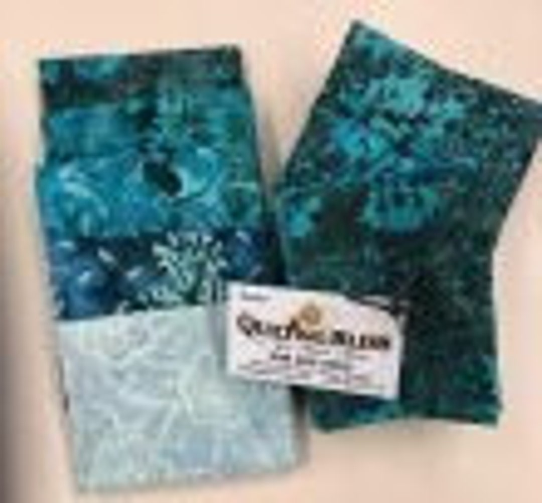 Java Batik 5 Piece Floral Teal Fat Quarter Bundle - Etsy