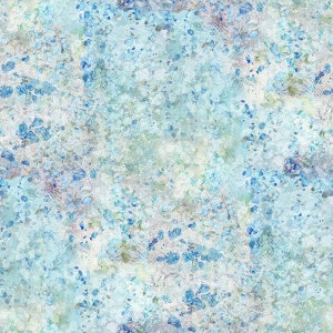 Sea Salt Blue Grass Fabric by Hoffman Fabrics MRD36 (581), **Cut piece 2 Yards (72 inches)**