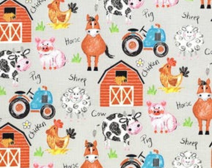 Lori Holt Coloring on the Farm Main Gray Fabric for Riley Blake C12230 2 Yard Cut of Fabric - Etsy
