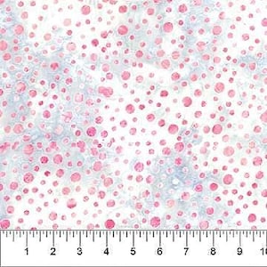 Bouncing Balls Blush Cotton Batik fabric by Banyan Batiks for Northcott 80741-21.  **This is a 2 yd or 72 inch cut** #6