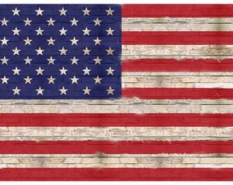 Americana Flag Fabric Panel by Hoffman Fabrics (#173) 30x43 #6
