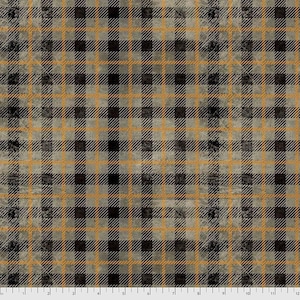 Foreboding  Black Plaid Fabric by Tim Holtz for Free Spirit Fabrics TH52  **This is a 54 inch (1.5 yard) cut piece.** #1