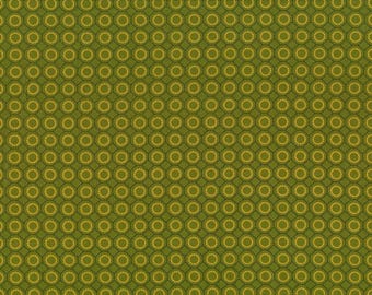 Sage and Sea Glass Green Dotted octagon Fabric by Kim Diehl Designs for Henry Glass Fabrics 1544-66,**Cut piece 2 Yards (72 inches)**