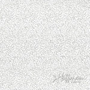 White and Silver Scroll Fabric by Hoffman Fabrics P7618H 3S  **This is a 2 yd or 72 inch cut** #8