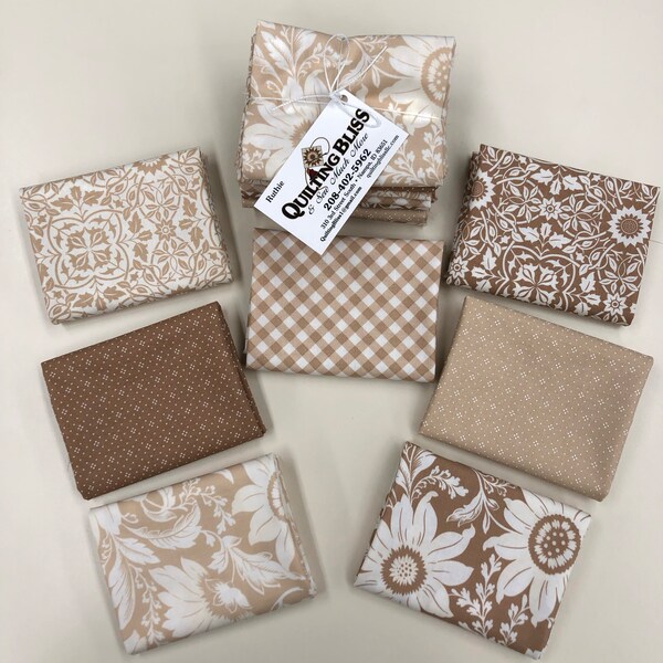 Stitched II Fat Quarter Bundle (7)  by Fig Tree Co for Moda fabrics