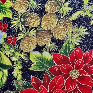 Poinsettias Pine Ebony Fabric by 3 Sisters for Moda Fabrics 33510 14M **This is for a 2 Yard Cut** #8
