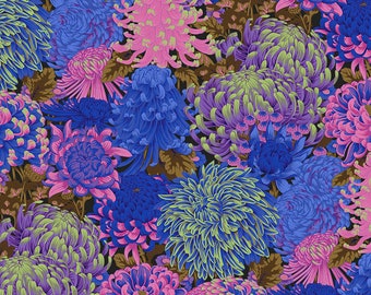 Hokusai's Mums Cool Fabric by Kaffe Fassett Fabrics PWPJ107 *This is for a 2 yard cut*