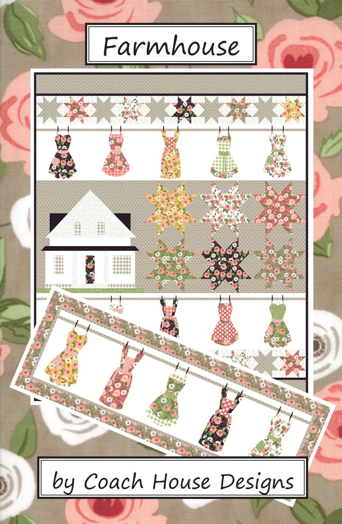 Farmhouse Quilt Pattern by Coach House Designs CHD 1704. Etsy