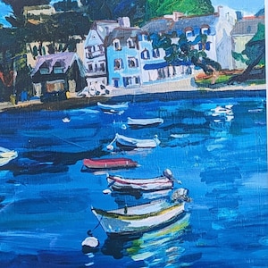 Quadro A3 Sainte Marine, cartaz marin, cartaz azul 42x29,7cm