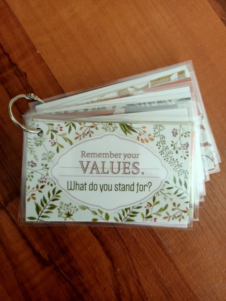 NEW DESIGN Self help anxiety DBT mindfulness card pack of 10