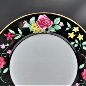 Vintage FITZ & FLOYD AMBOISE Pattern Fine Porcelain China 7 1/2&quot; Salad Plate retired Pattern 1992 Made in Japan Excellent Plus Condition