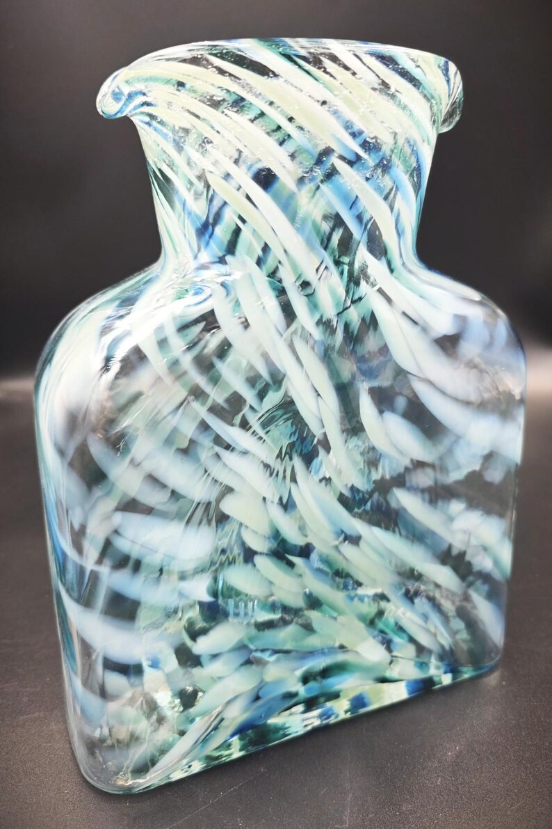 BLENKO Special Edition HELIOS Line URANUS Art Glass Double Spout Water ...