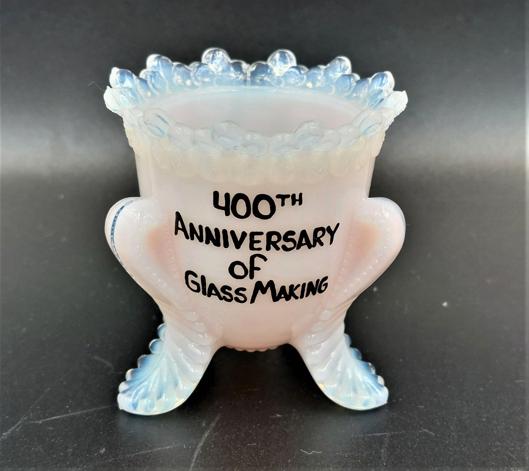 Antique BOYD Glass Toothpick Holder Pink Me NOT Pattern Etsy