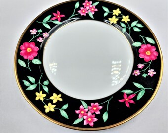 Vintage FITZ & FLOYD Fine Porcelain China AMBOISE Pattern Bread and Butter Plate Set of 2 Retired Pattern 1992 Made In Japan