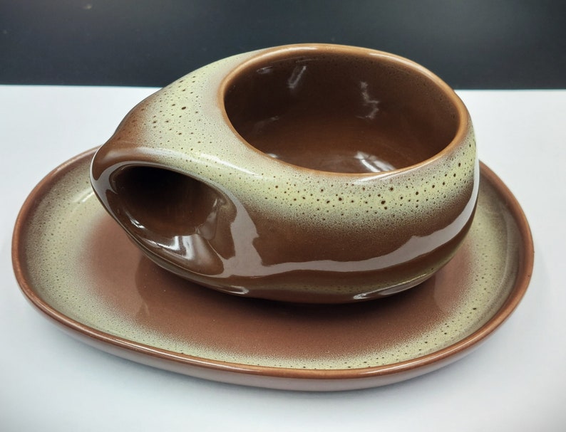 Vintage TAMAC Pottery Made in Oklahoma USA MCM Barbeque Cup & Saucer ...