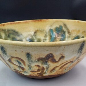 Handcrafted CERAMIC DRIP GLAZE Bowl - Signed & Dated - Retro Ceramic Pottery Bowl - Ceramic Candy Bowl