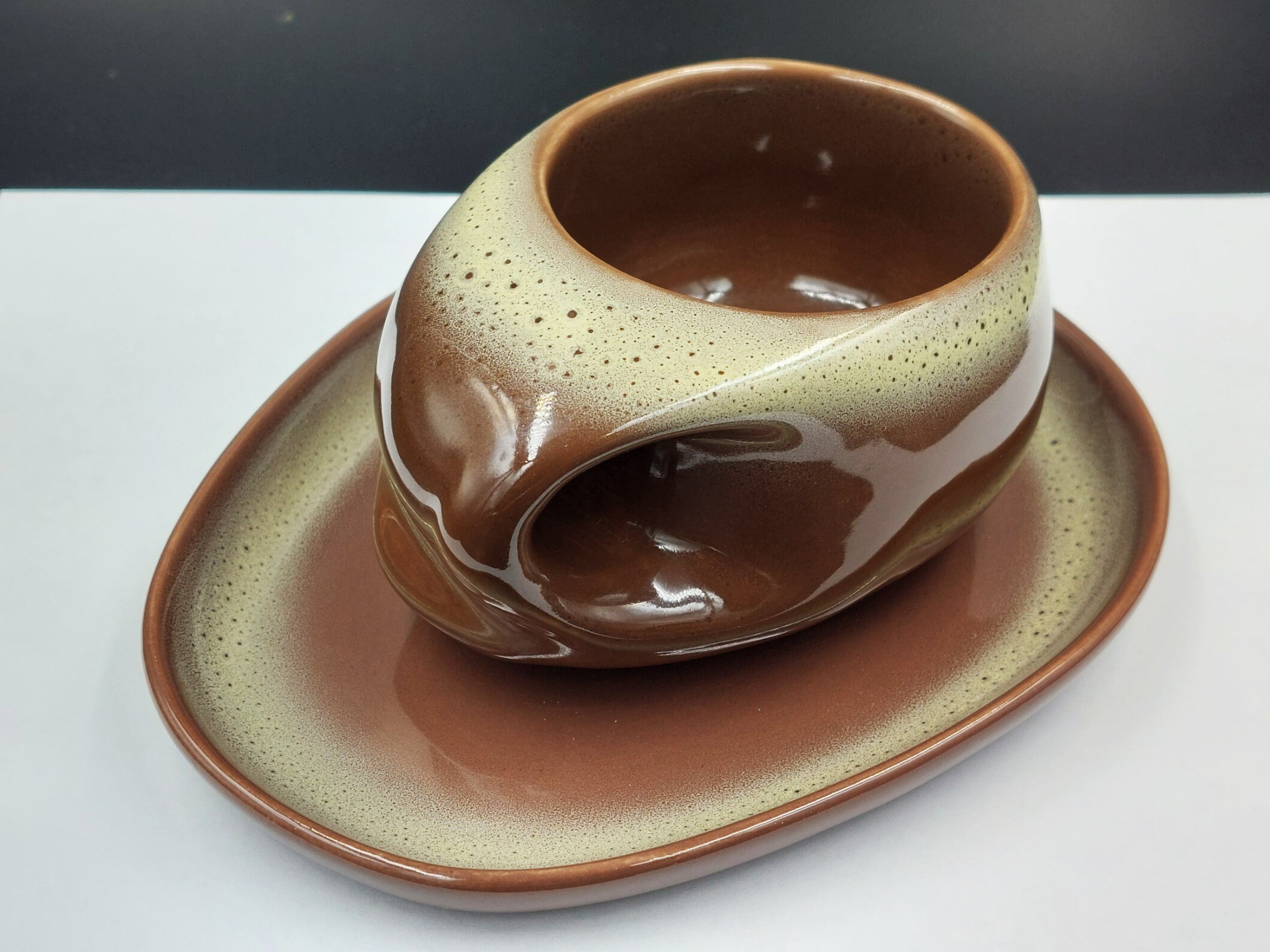 Vintage TAMAC Pottery Made in Oklahoma USA MCM Barbeque Cup & Saucer ...